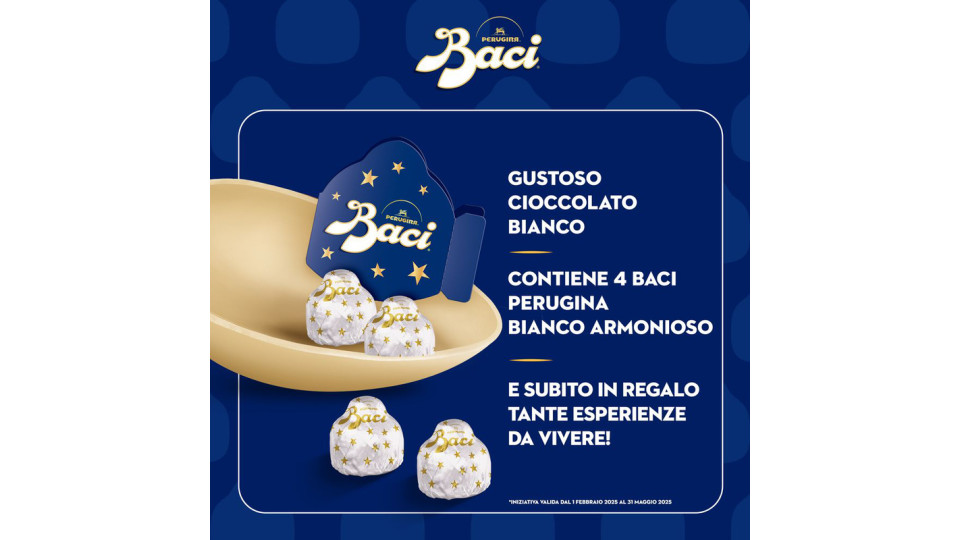 BACI PERUGINA Uovo di cioccolato bianco con sorpresa e 4 Baci bianco