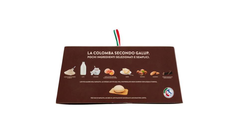 Galup la Colomba Gocce di Cioccolato con Glassa Fatta a Mano alle Nocciole*