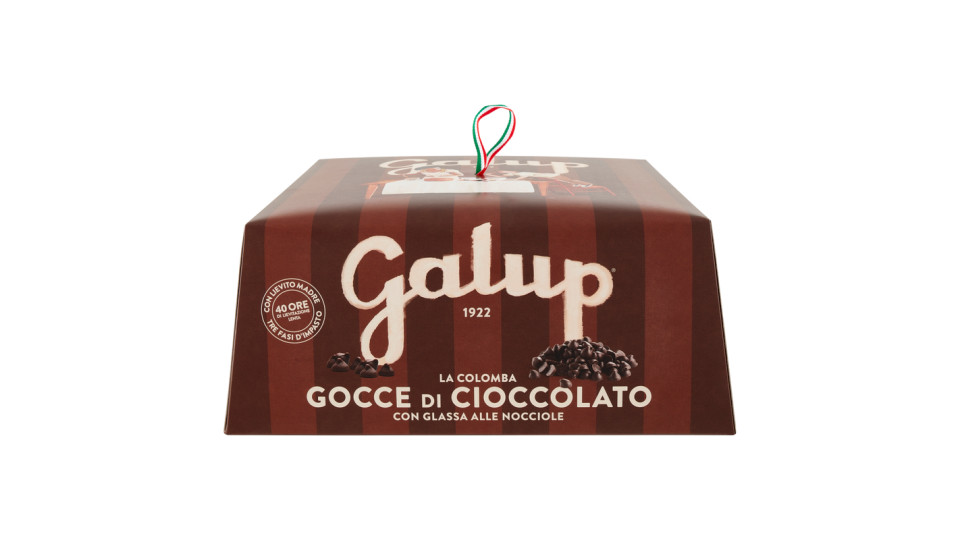 Galup la Colomba Gocce di Cioccolato con Glassa Fatta a Mano alle Nocciole*