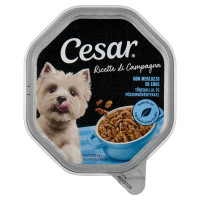 Cesar Cibo Umido Cane in Vaschetta Merluzzo ed Erbe 150g