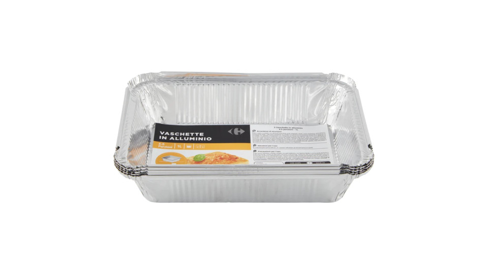Vaschette In Alluminio 4 Porzioni