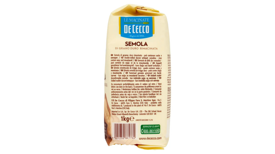 De Cecco, Semola di Grano Duro Rimacinata