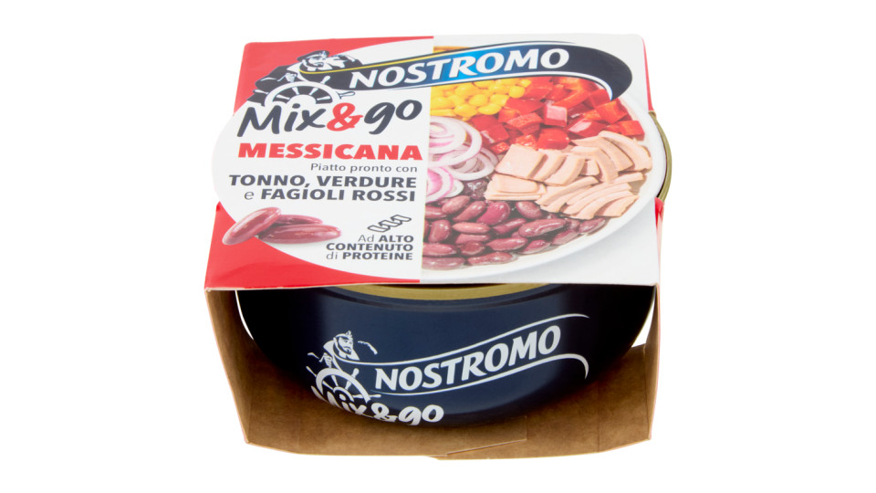 Nostromo, Insalata di tonno messicana con mais fagioli rossi peperoni rossi biologici