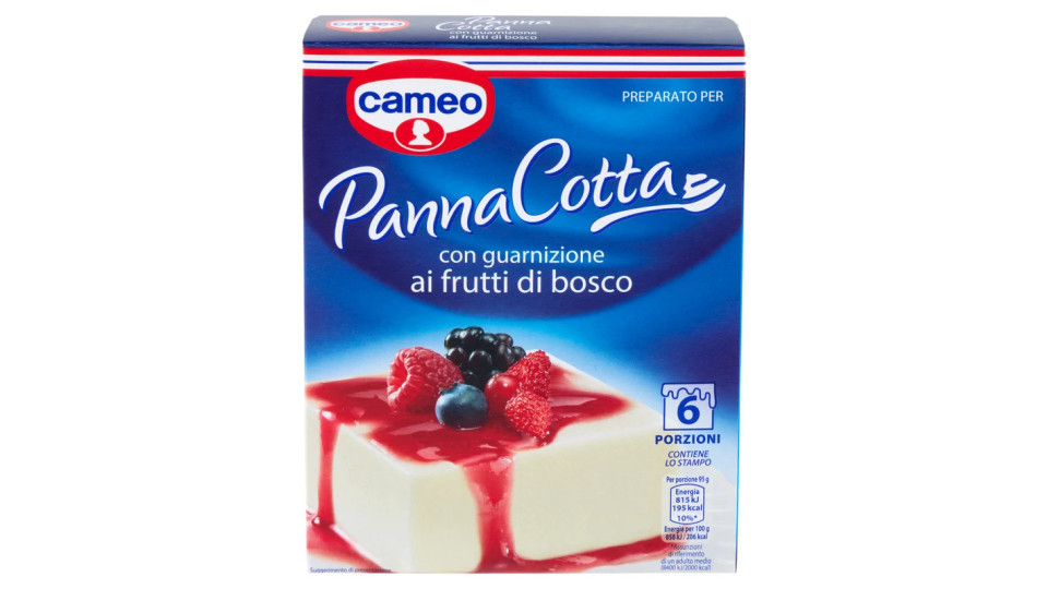 Cameo - Panna Cotta, con Guarnizione ai Frutti di Bosco