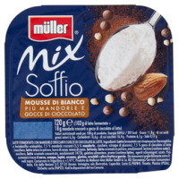 Müller Mix Soffio MOUSSE BIANCA CON MANDORLE E GOCCE DI CIOCCOLATO