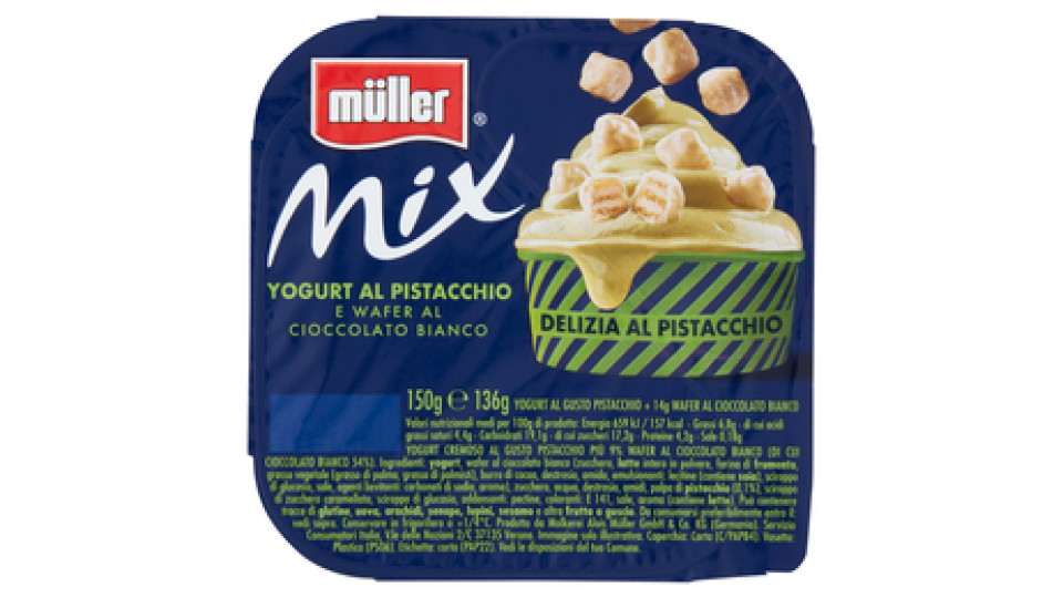Delizia al Pistacchio Yogurt al Pistacchio e Wafer al Cioccolato Bianco