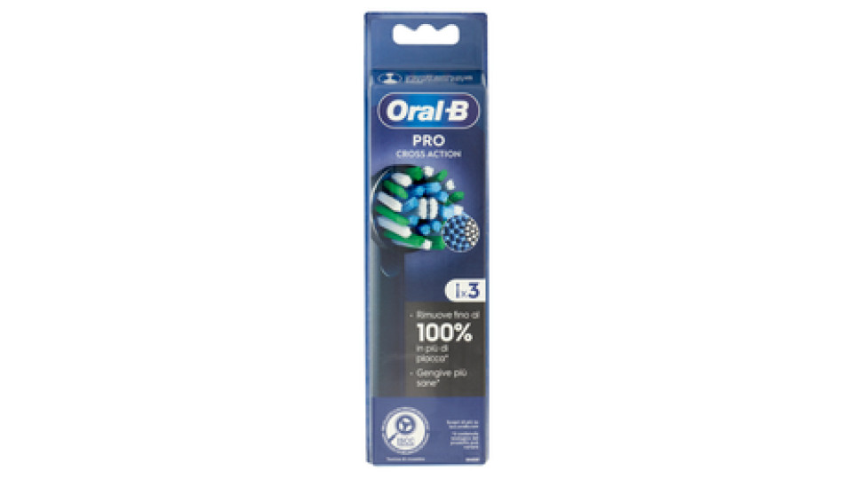 Oral-B Testine di Ricambio Pro Cross Action per Spazzolino Elettrico Denti Ricaricabile 4 pz