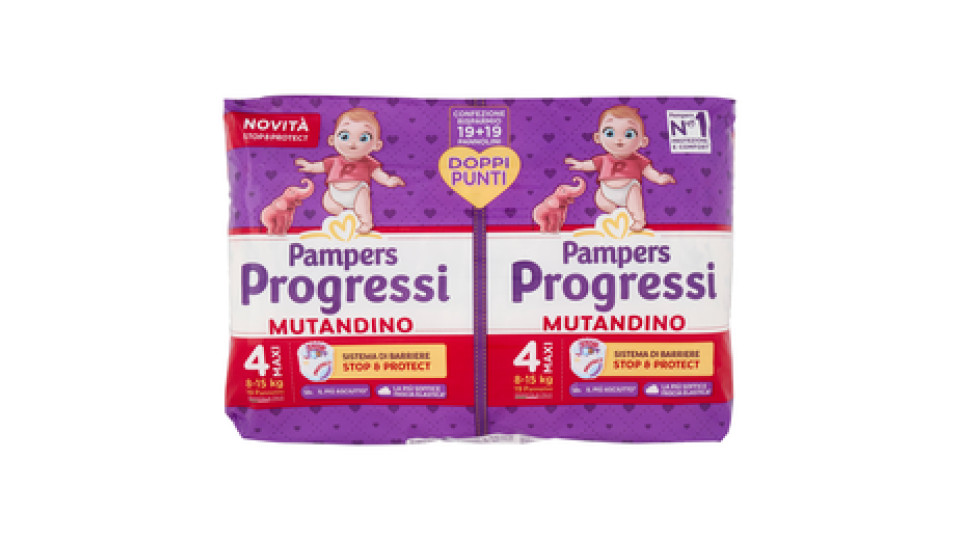Pampers Progressi Mutandino Maxi x19