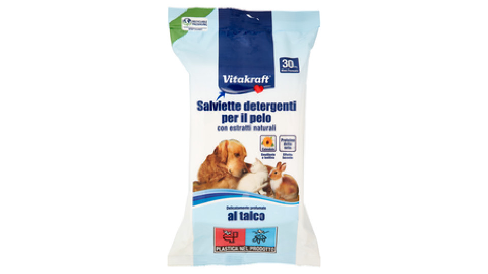 SALVIETTE DETERGENTI PER IL PELO