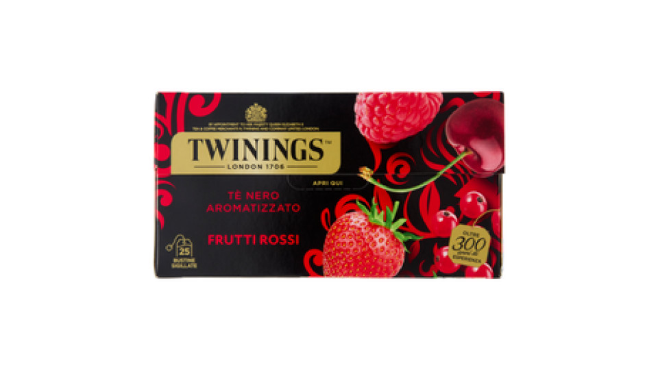Twinings Tè nero aromatizzato Frutti Rossi 25 x 2 g