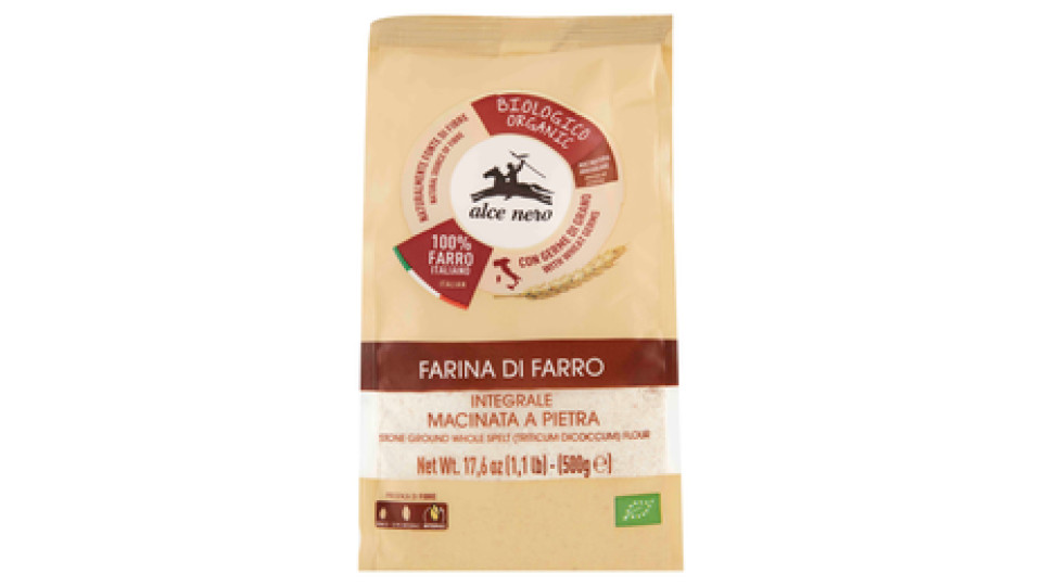 alce nero Farina di Farro Integrale Macinata a Pietra
