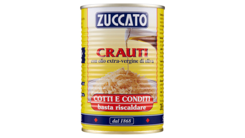 Zuccato, crauti con olio extra-vergine di oliva