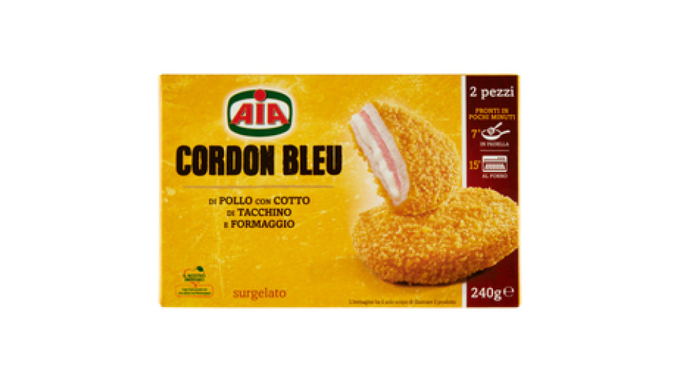Aia Cordonbleu Cordon bleu con Cotto di Tacchino e Formaggio 2 Cordon Bleu