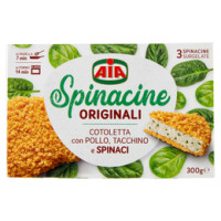 Aia Spinacine Cotoletta con Pollo e Tacchino e spinaci in foglia surgelato