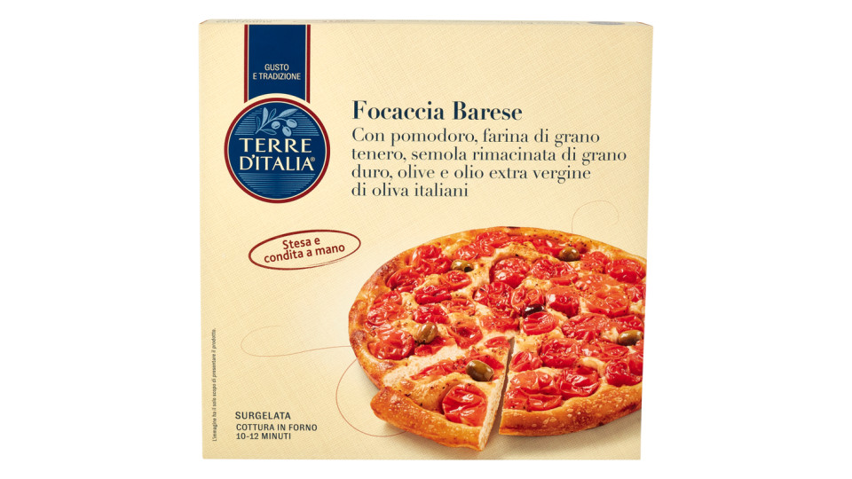 Terre d'Italia Focaccia Barese Surgelata 730 g