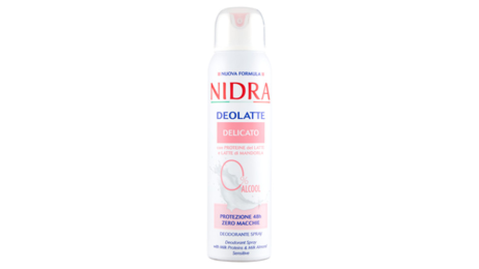 Nidra Deolatte Fresh con Proteine del Latte e Bio Aloe Deodorant Spray