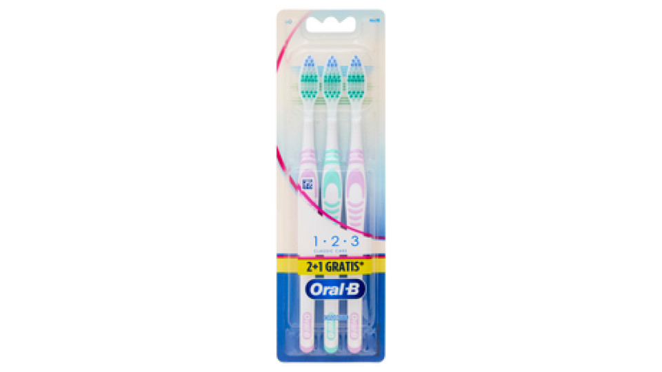 Oral-B Spazzolino Manuale 1 2 3 Classic Care 40 Medio
