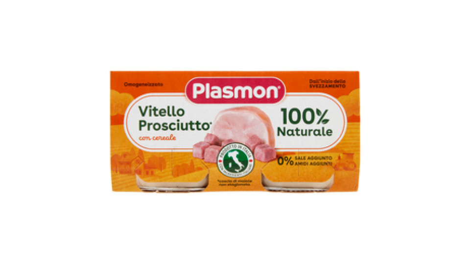 Plasmon omogenizzato di vitello e prosciutto x2