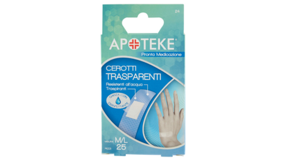 Apoteke Pronta Medicazione Cerotti Trasparenti Misura M/L