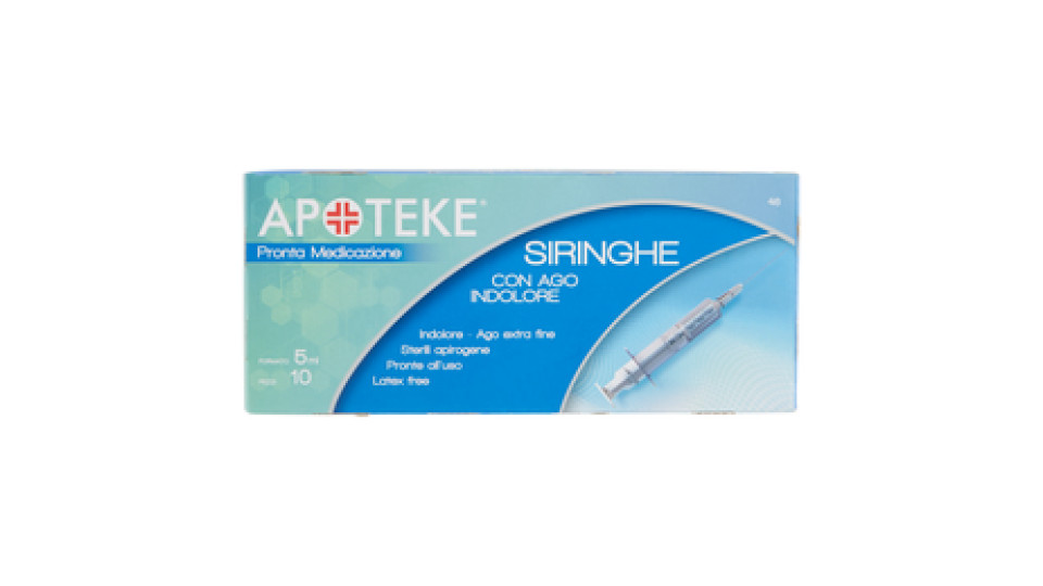 Apoteke Pronta Medicazione Siringhe con Ago Indolore 5 ml