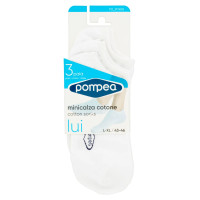 pompea lui minicalza cotone L-XL 43-46 Bianco 3 paia