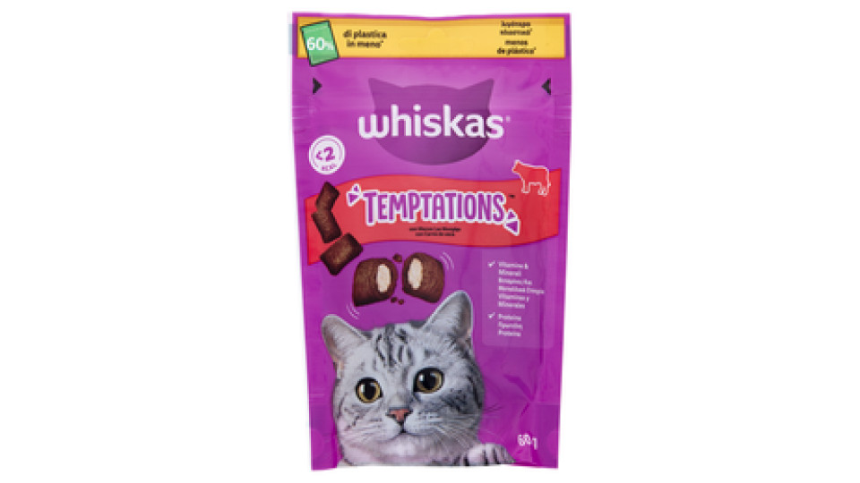 Whiskas temptations manzo