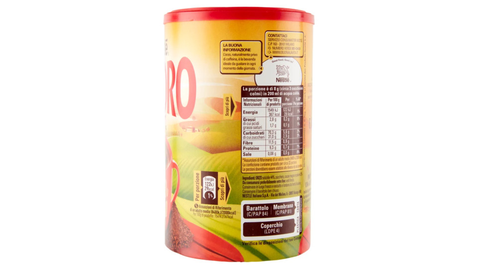 Nestlé Orzoro Orzo e Cacao Orzo Solubile e Cacao