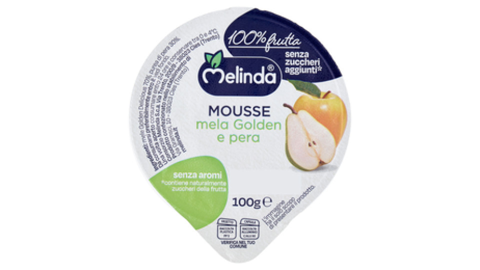 Melinda Mousse mela Golden e pera 2 x 100 g