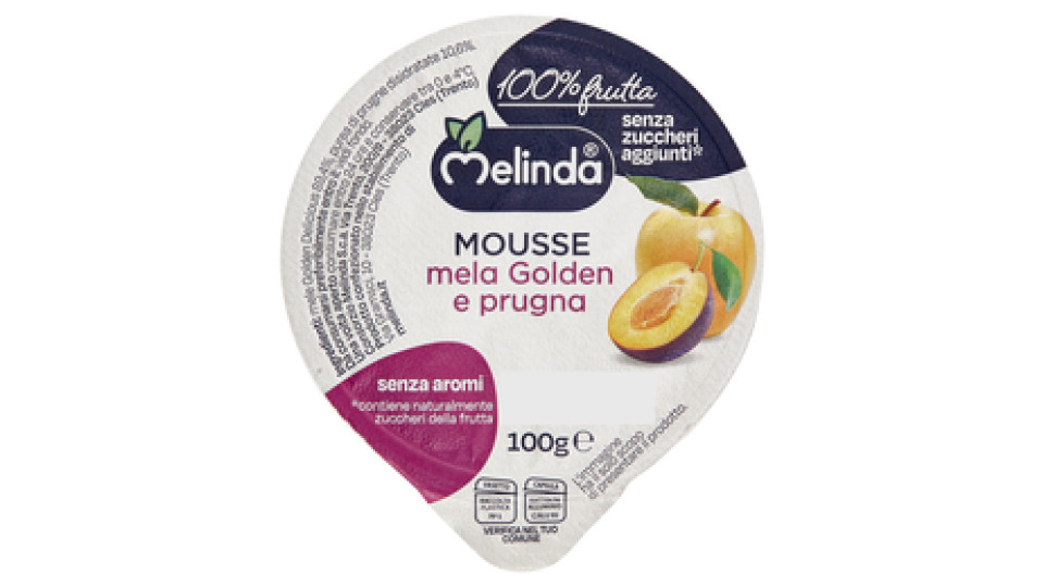 Melinda Mousse mela Golden e prugna 2 x 100 g