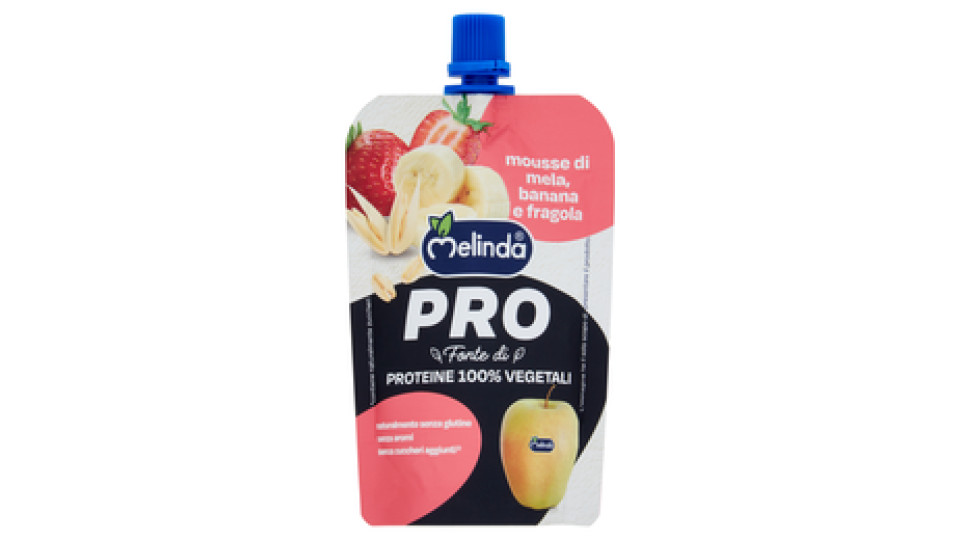 Melinda Pro mousse di mela, banana e fragola 100 g