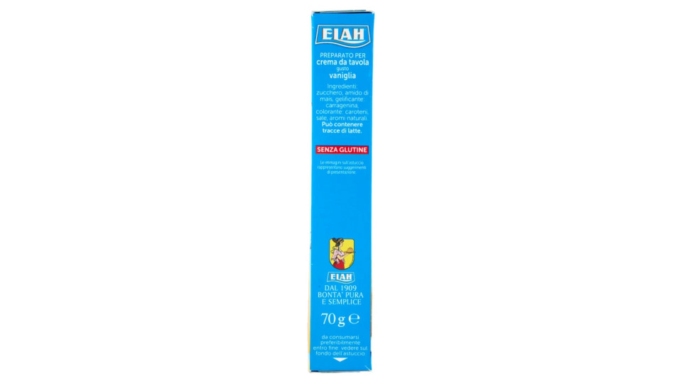 Elah - Preparato per Crema da Tavola, Gusto Vaniglia, 4 porzioni