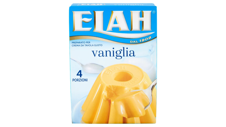 Elah - Preparato per Crema da Tavola, Gusto Vaniglia, 4 porzioni