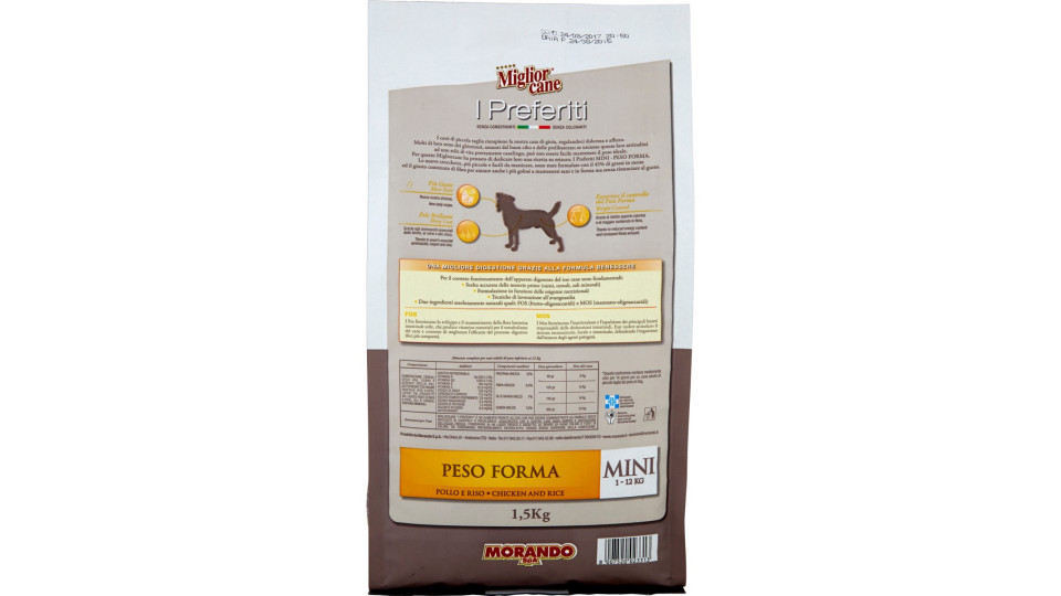 Migliorcane I Preferiti Peso Forma Mini 1-12kg Pollo e Riso