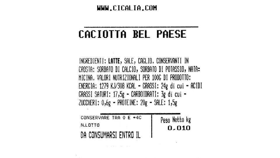 Caciotta bel paese