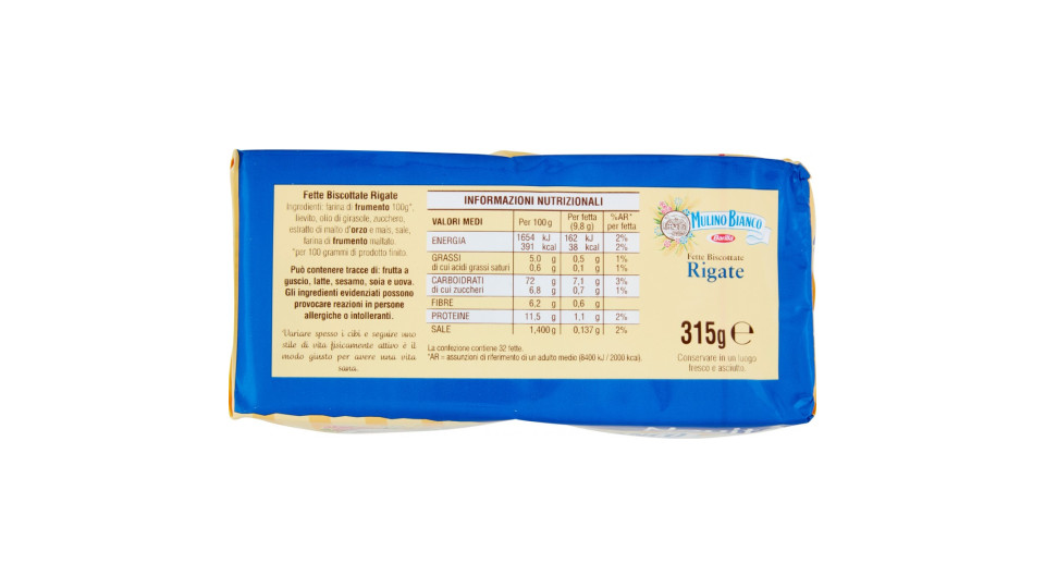 FETTE BISCOTTATE RIGATE