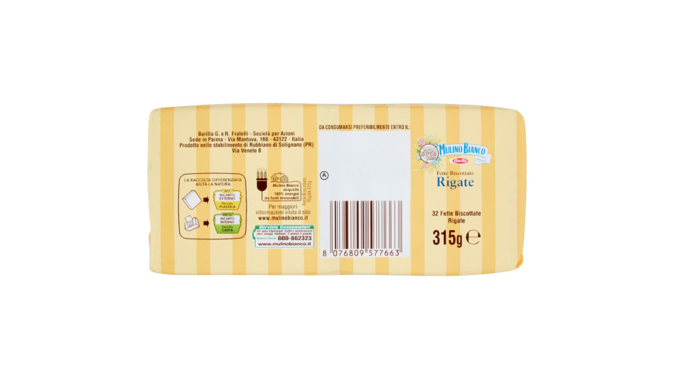 FETTE BISCOTTATE RIGATE