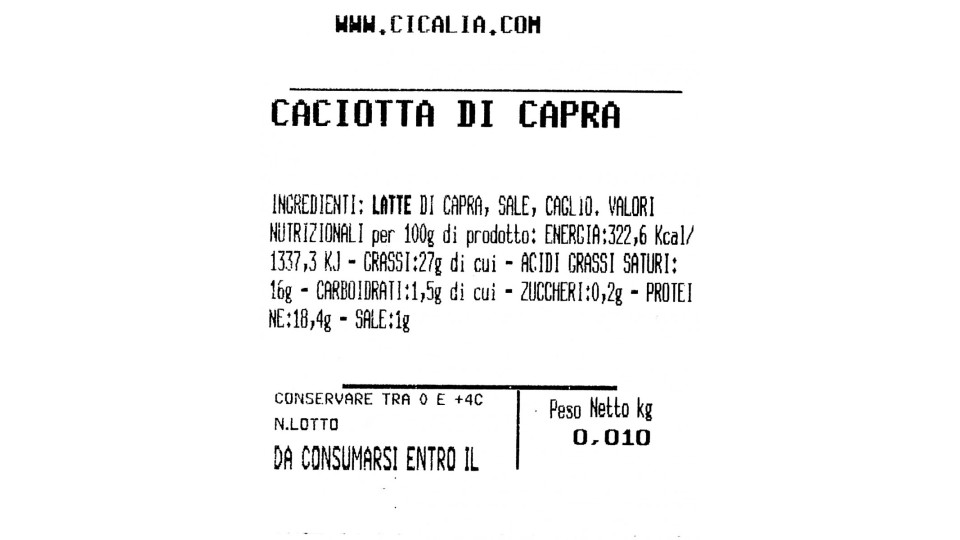 Caciotta di capra