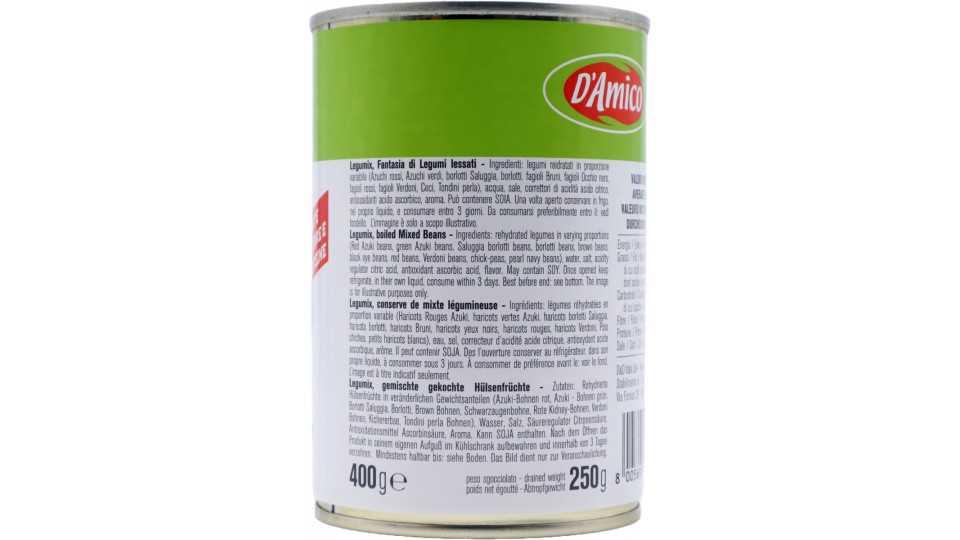 LEGUMIX FANTASIA DI LEGUMI LESSATI MONTELLO D'AMICO GR 400