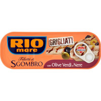 FILETTI DI SGOMBRO CON OLIVE VERDI E NERE