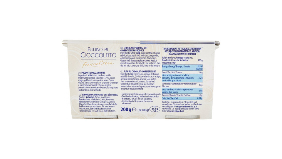 Frescocrem Budino al Cioccolato 2 x 100 g