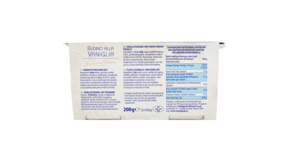 Frescocrem Budino alla Vaniglia 2 x 100 g