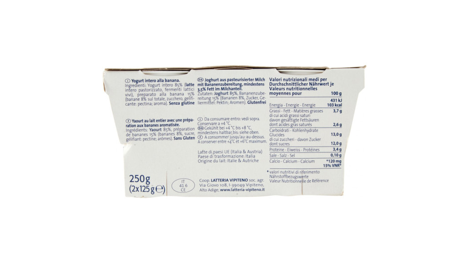 Sterzing Vipiteno Bio Yogurt alla banana