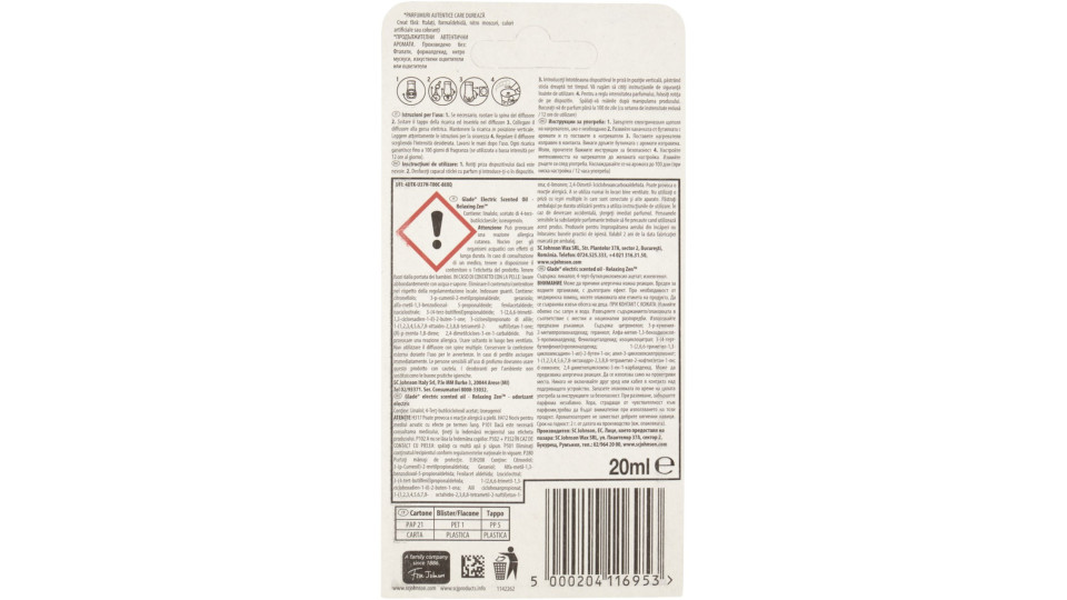 DEODORANTE AMBIENTE ELETTRICO LIQUIDO DOPPIA RICARICA RELAXING ZEN