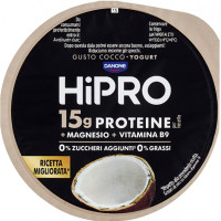 HiPRO Yogurt, 15g Proteine,0% Grassi,gusto Cocco,con Magnesio&Vit B9,basso in lattosio,160g