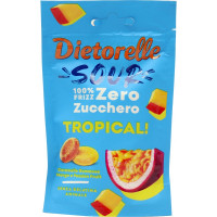 Dietorelle Sour Tropical! Caramelle Gommose Mango e Passion Fruit 70 g