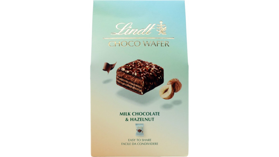 Lindt choco wafer astuccio cioccolato latte nocciola 135 g