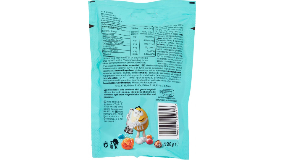 M&M's Confetti al Cioccolato con Caramello Salato 120 g