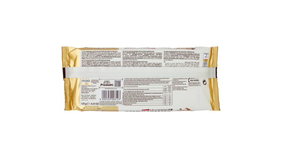 Matilde Vicenzi Millefoglie Snack alla nocciola 5 x 25 g