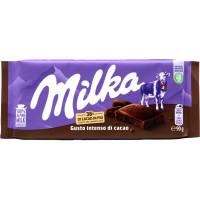 Milka Gusto Intenso di Cacao, tavoletta di cioccolato al latte 100% Alpino - 90g