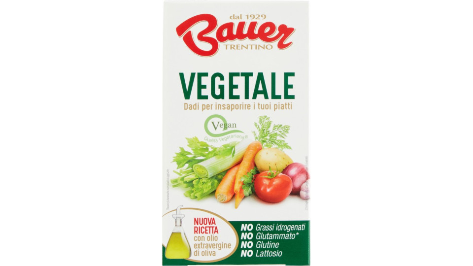 Bauer Vegetale Dadi per insaporire i tuoi piatti 8 x 10 g